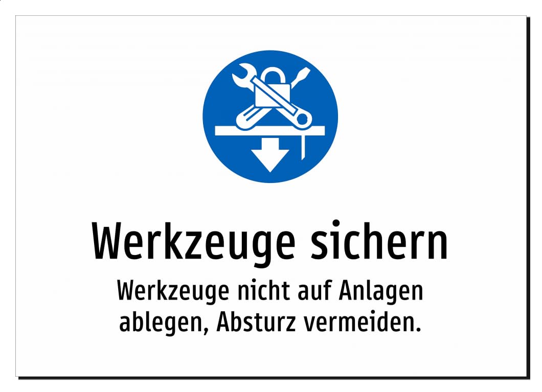 39460-DE-S-07 | Werkzeuge sichern - Werkzeuge nicht auf Anlagen