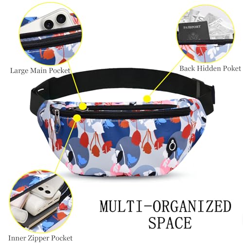 Image of Fanny Pack for Women Men,Crossbody Fanny Pack Water Resistant Sports Waist Bag Pack, Belt Bag for Travel Hiking Running