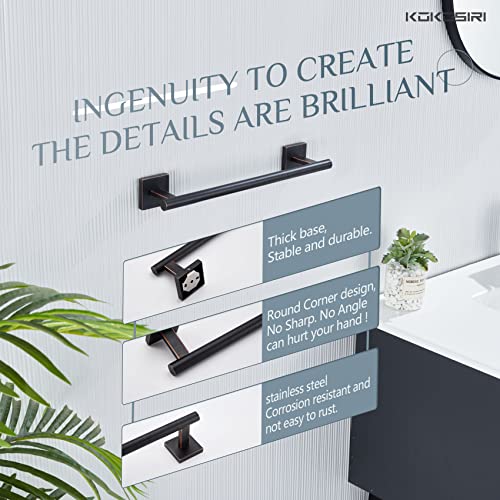 Image of KOKOSIRI Bathroom Towel Bars 12 Inch Towel Ring Oil Rubbed Bronze 30CM Hand Towel Holder for Bath Kitchen Wall Stainless Steel B4005ORB-L12