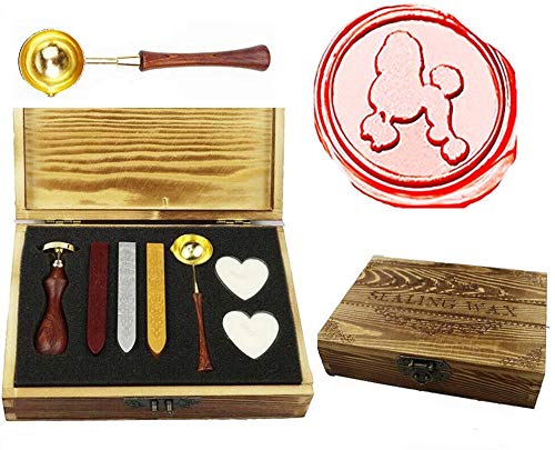 Kit tampon de cire vintage, cuillère et bougie pour emballage cadeau créatif