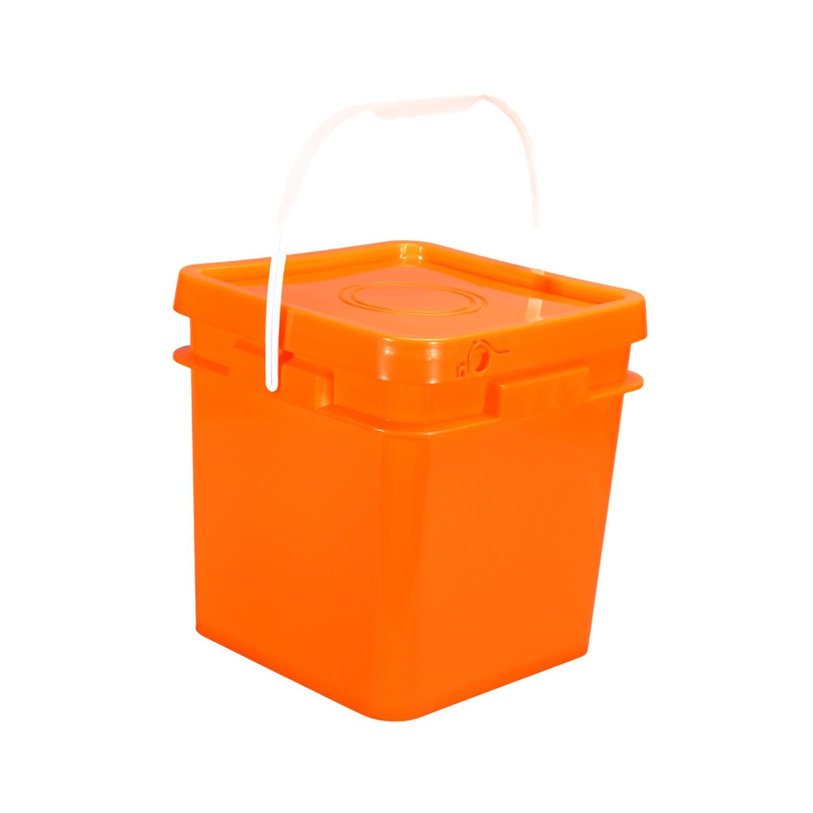 Boîte de rangement pour outils et seau de peinture orange pour le garage