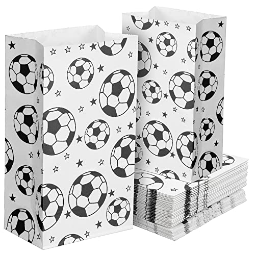 GAROZATION 40個入 サッカー紙袋 サッカーデザイン お菓子 お土産用 バッグ 誕生日パーティー テーマパーティー用 収納袋 スナックやキャンディ