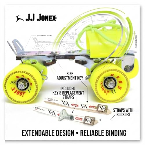 Image of JONEX Adjustable Roller Skates for Men, Skates for Women, Outdoor & Indoor Illuminating (Gold)