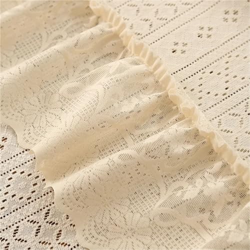 Nappe en dentelle rectangulaire 140 x 220 cm pour table basse