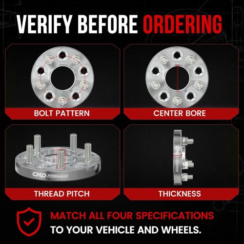 Image of CMO 10mm 6x5.5 /6x139.7 Wheel Spacers Fits GMC Sierra 1500 & Yukon 2PCS