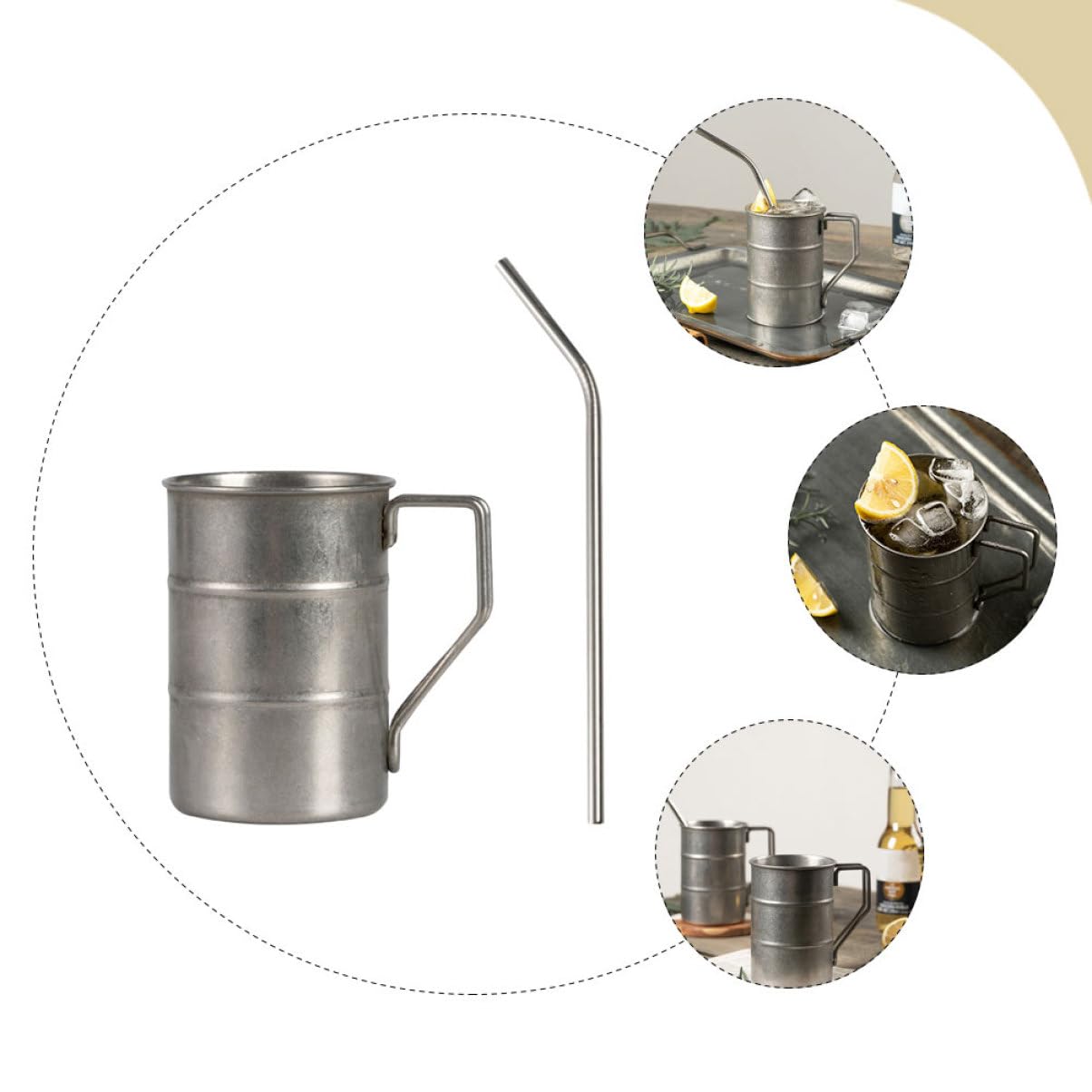 PRETYZOOM 3 Sätze Becher Sieb zusammenklappbar Flasche Trinken bar zubehör kaffeekanne kaffeekännchen coktail gläßer Kaffeetasse für den Haushalt isolierte kaffeetasse Rostfreier Stahl