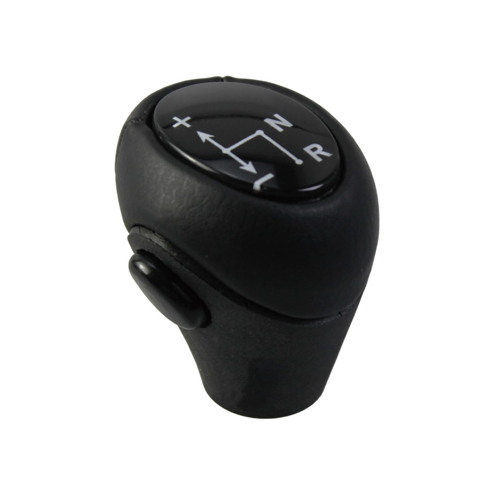 Byskjz Black Car Shift Knob Cover For Benz For Brabus For Fortwo Automatic Auto Pu Leather Gear Shift Knob Lever Shifter(Black)