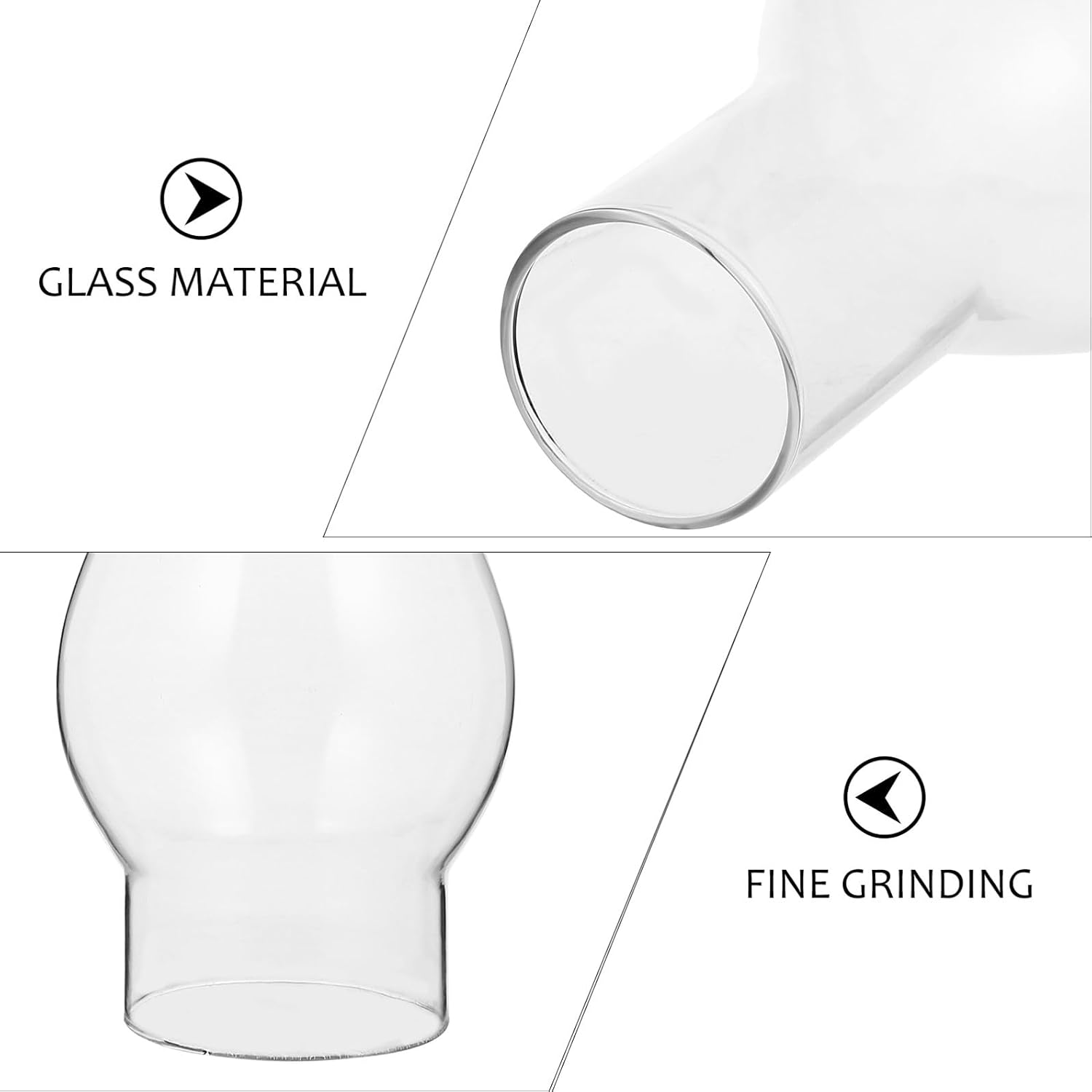 Clear Glass Lamp Chimney Clear Glass Oil Lamp Chimney for Vintage and Restoration Replacement
