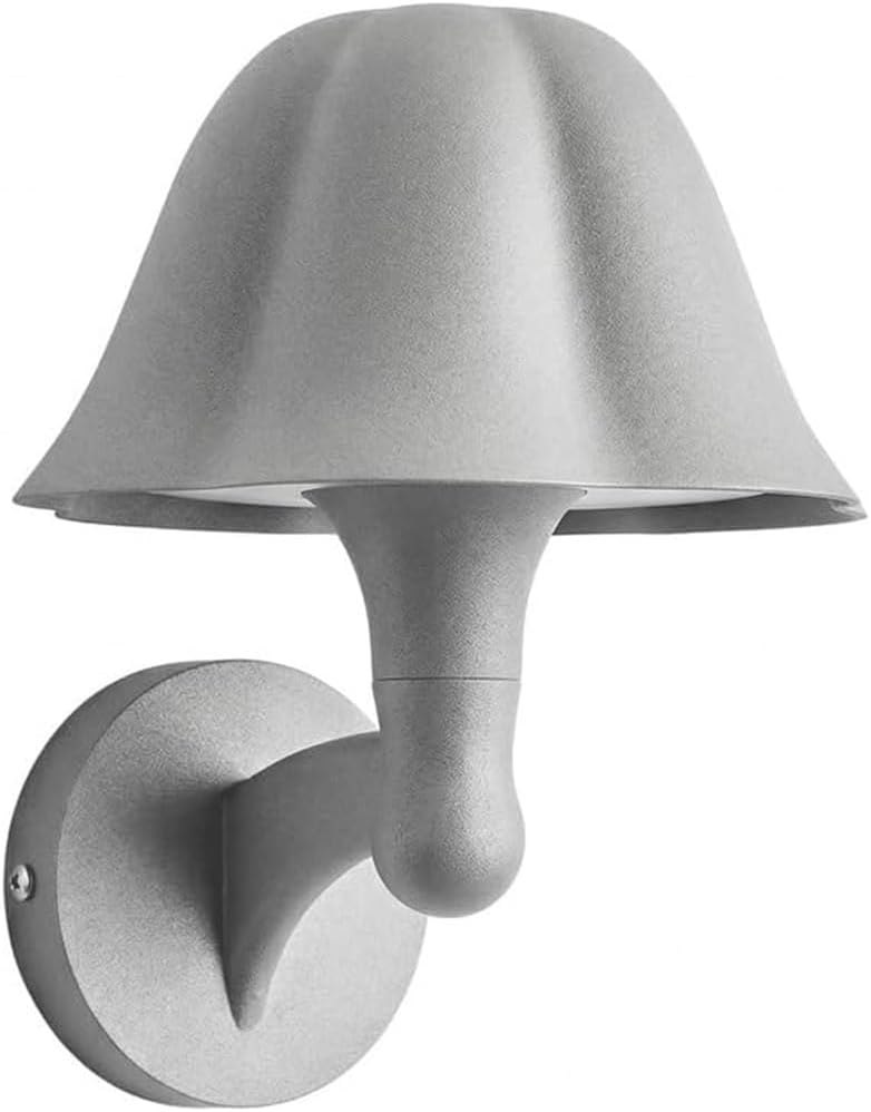 Outdoor Wall Sconce Matte Black Aluminum Flower Petal Light Fixture Retro Exterior Wall Lamp for Garden Porch Villa Courtyard Bedroom Hallway Decor(Black) image 2
