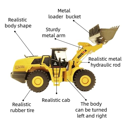 Metal Dump Truck Toy Enhances Realistic Construction Experience,Easy Transport Construction Vehicle Toys for boys,Classic Toys Indoor/Outdoor Play,Die Cast Metal Construction,Ideal Sand/Beach Toy - Image 2