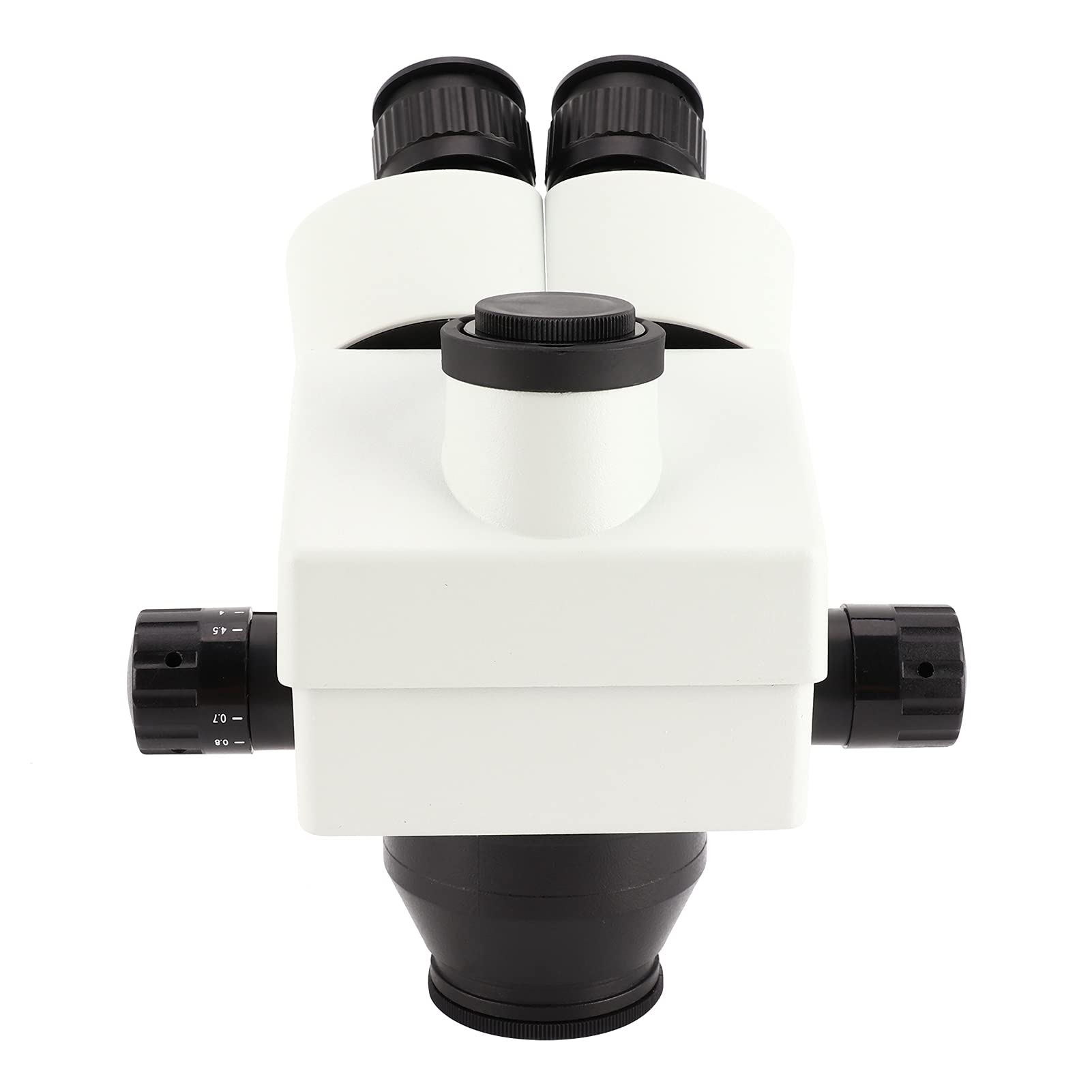 Wakects Lente de Microscopio Trinocular 7X 45X Conjunto de Ocular de Microscopio Estéreo de Vidrio WF10X 20 0.7 4.5X Zoom Cabezal Giratorio de 360 ​​​​Grados para Uso en Fotografía de Inspección de