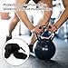 UQOOQFA Weight Lifting Grips - Rubber Anti-Slip Workout Grips, Ergonomics Hand Protector Gloves for Gym Training and Exercise, Dumbbell, Bar Pad, Pull Up for Men and Women, No Sweaty (Black)