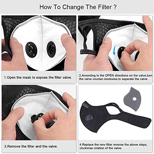 image for LRKC 5PCS Sports Cycling Face C-Over with A_ctivated C-arbon 10pcs Fil