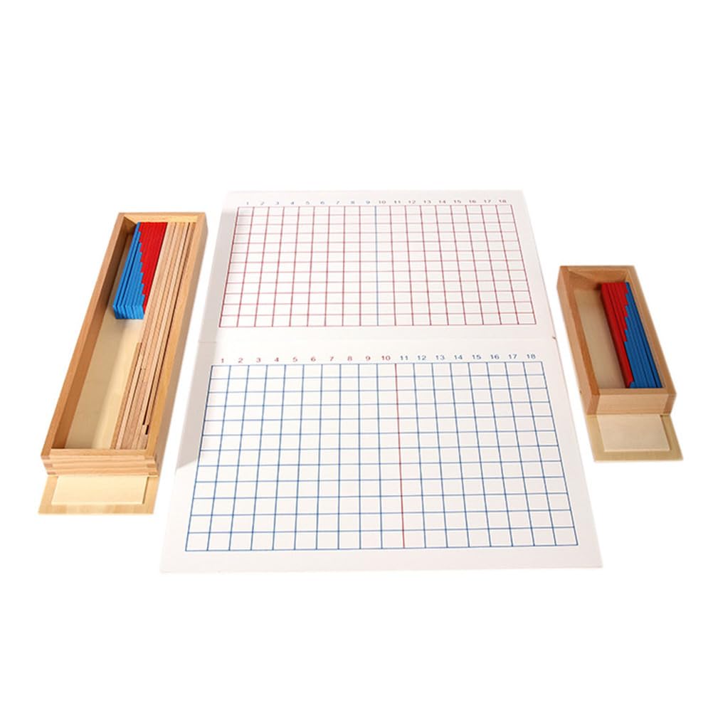 Tableros de Suma y Resta Montessori, Material de Juguetes Matemáticos Montessori para Niños Pequeños