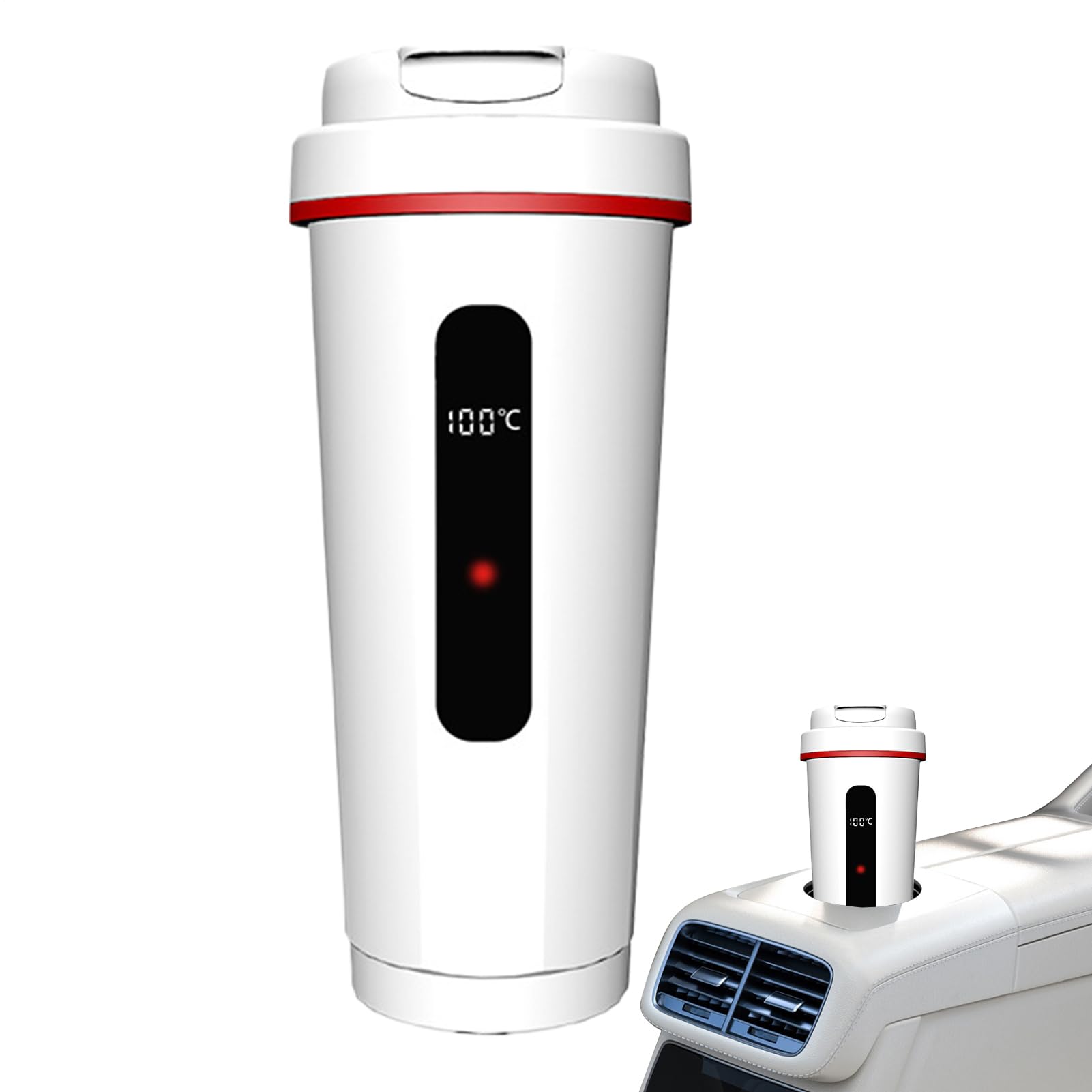 Hervidor de Agua Eléctrico para Coche Calentador de Té para Automóvil | Taza Calentada para Vehículo Para Conductores y Viajeros en Viajes por Carretera Camping y Pesca para Leche y