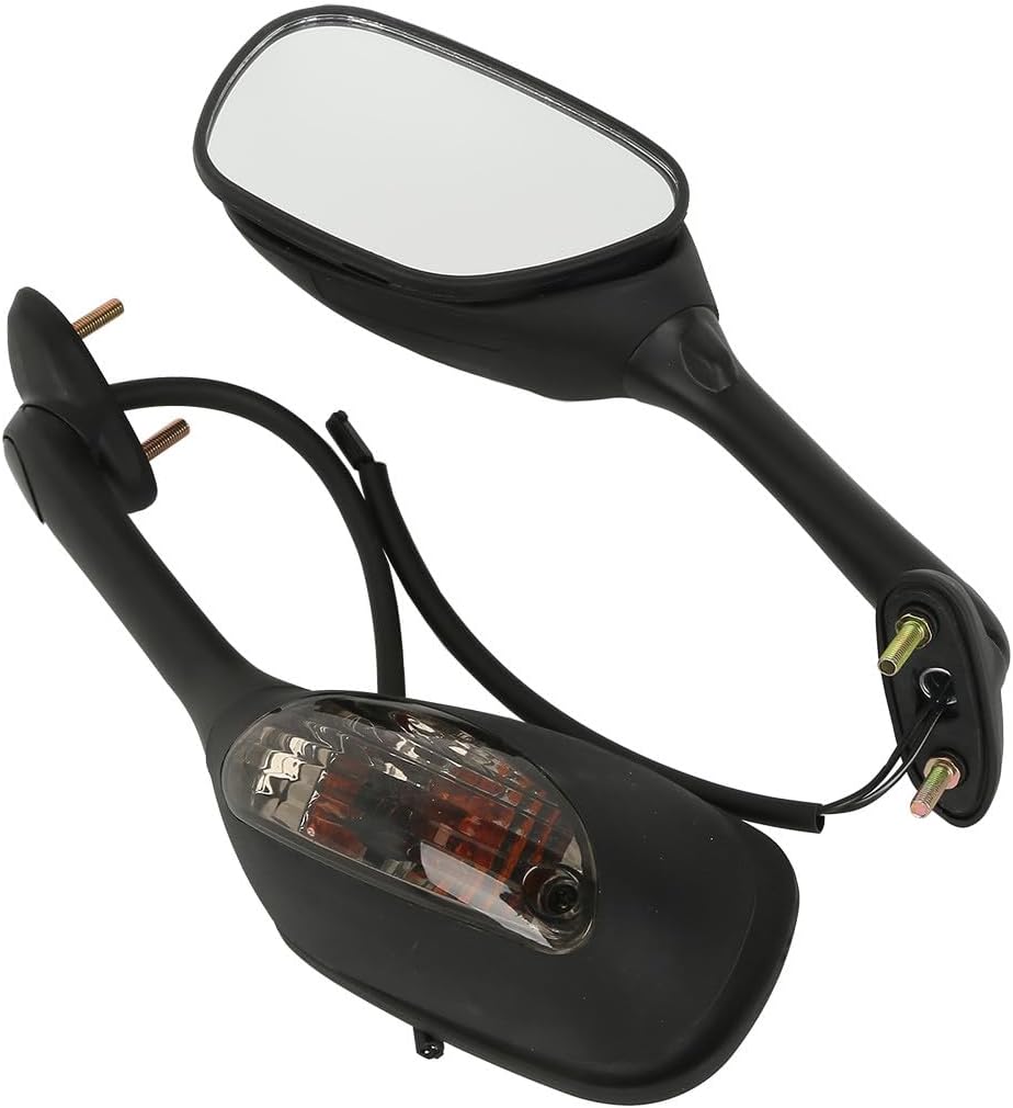 Motorcycle Rearview Mirrors with Smoke Turn Signals Side Mirror for Suzuki GSXR1000 2005-2015 /GSXR600/750 2006-2024 (1Pair)