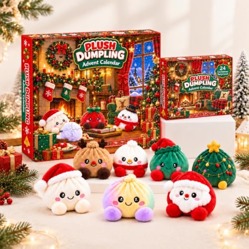 Christmas Plush Dumpling Advent Calendar 2026, 24 Days Countdown Calendar, Festive Holiday Gift Adults - image 2
