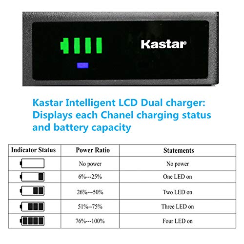Kastar Smart Usb Battery Charger Compatible With Panasonic Bp-12 Bp-15 Bp-17 Bp-18 Hhr-V20A/1B Hhr-V214A/K Hhr-V40A/1B Pv-213A Pv-214A Pv-215A Pv-B18 Pv-Bp15 Pv-Bp17 Battery #TOP1