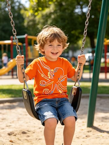 Image of AIWUHE Toddler T Shirts Cotton Summer Tshirts Boys Girls Short Sleeve Tee Tops Casual Graphic Clothes Crew Neck Shirts 2-6Y