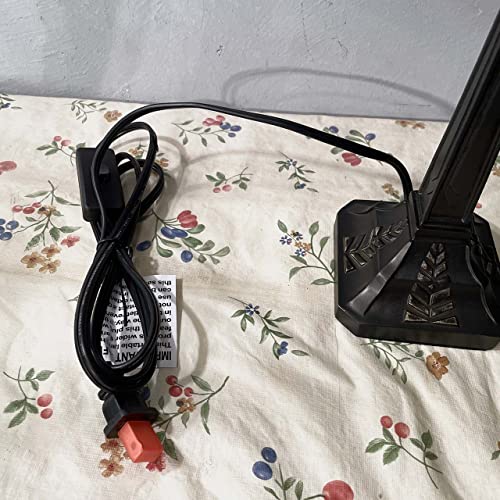 Bieye L10791 Mission Style Table Lamp Tiffany Stained Glass Night Light With Hexagonal Cone Lampshade, 10" W X 16" H #TOP5