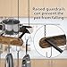 GILLAS Pot Racks Hanging Ceiling Mount with 12 S-Shaped Hooks, Heavy-Duty Pot and Pan Organizer Rack, Space-Saving Ceiling Mounted Storage for Kitchen Cookware