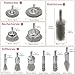 SBGGRL 11 Stück Drahtbürste für Akkuschrauber, Stahlbürste Bohrmaschine Karbonstahl Scheibenbürsten Pinselbürste und Rohrbürste mit Rundschaft 6mm zum Reinigen von Rost, Flocken