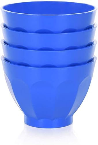 Mintra Home Cuencos y bandejas irrompibles (colección Bold), azul oscuro, (tazón pequeño, 4 unidades, 8 onzas)