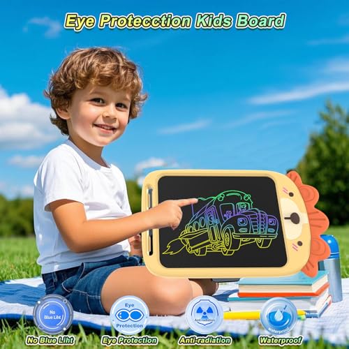 10 Inch LCD Writing Tablet, Erasable Doodle Board Toy, Cute Lion Drawing Pad for Kids Ages 2-6 - Educational Christmas Birthday Gift (Lion) - Image 6