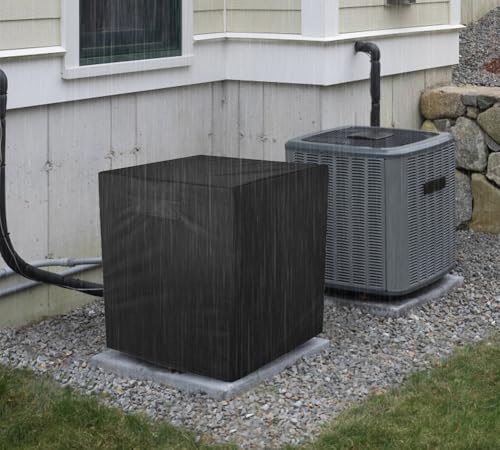 Aozzy Central Air Conditioner Covers for Outside Units Heavy Duty Ac Cover for Outdoor Unit Square Winter Withstand The Rain and Snow (Black, 32x32x36 inches) by Aozzy - Image 8