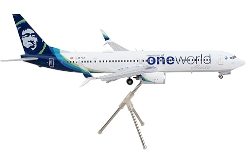 Gemini200 Alaska 737-900ER 1200 Oneworld REG#N487AS Solapas Abajo G2ASA1015F disponible en Yaxa Costa Rica