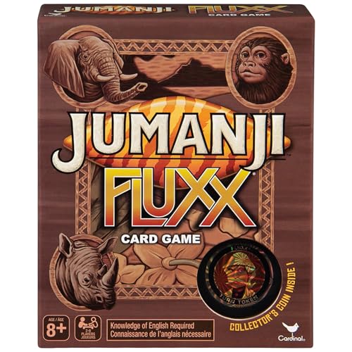 Jumanji Fluxx Card Game with Collector's Coin