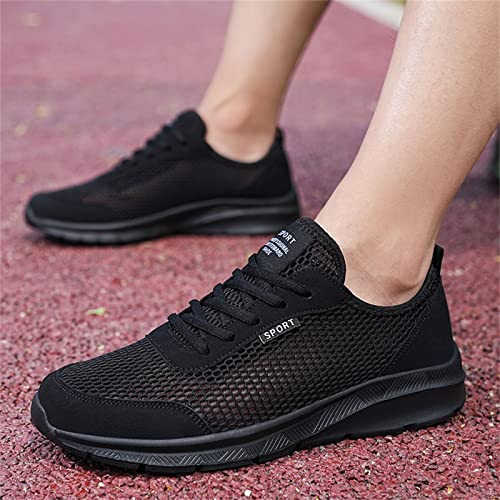 Yuhaotin Mens Travel Shoes Waterproof Plantar Fasciitis Sandals Fashion Summer Men Sneakers Breathable Mesh Lightweight Comfortable Casual Running Shoes For Men Slip On Tennis Shoes Men Black #TOP4