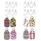 Hohe Qualität:das Material unserer Schlüsselhalter ist Premium Neopren. Unser einzigartiges Design bietet sowohl Stil und Funktionalität. Jeder Träger enthält eine leere wiederverwendbare 1 Unze-Flasche.