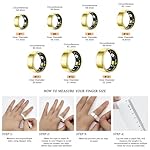 Smart Ring for Women Men,Fitness Tracker Ring with Heart Rate, Sleep Monitoring, Blood Oxygen, Step Counting for iOS and Android, No Subscription Fee, Waterproof, Valentines Day Gifts(Gold, 9) - Image 2