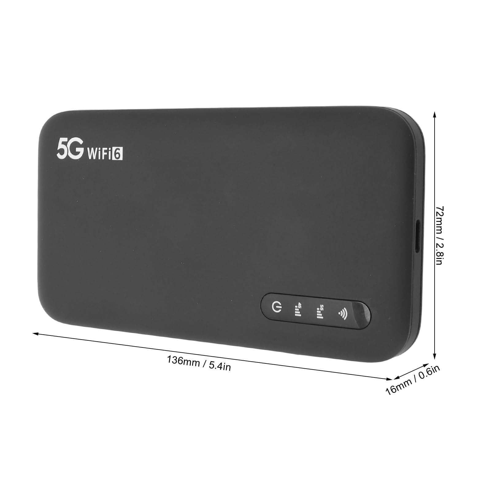 Ejoyous 5G Mobile Hotspot WiFi 6 Router Portatile con Slot per Scheda SIM Fino a 2,77 Gbps Scarica 6100 mAh Batteria IP67 Impermeabile per Viaggi e a Casa