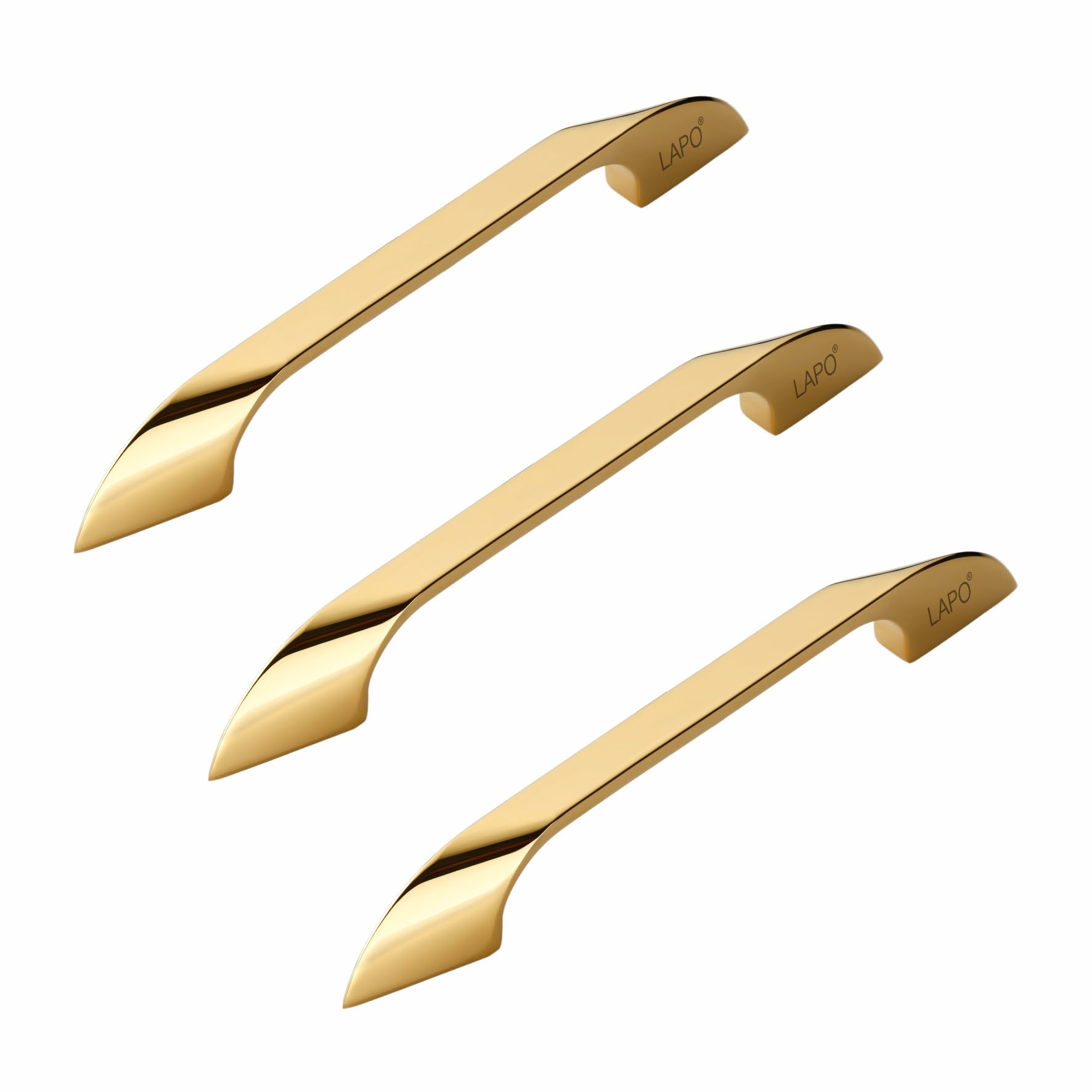 LAPO 4 Inch Cabinet Handles for Drawer Use, Kitchen & Wardrobe Fit, Scratch Free Surface, Easy Mount System, DIY Installation, 3 Years Warranty (96mm, PVD Gold Finish, Pack of 2) - Twist — Amazon image 32