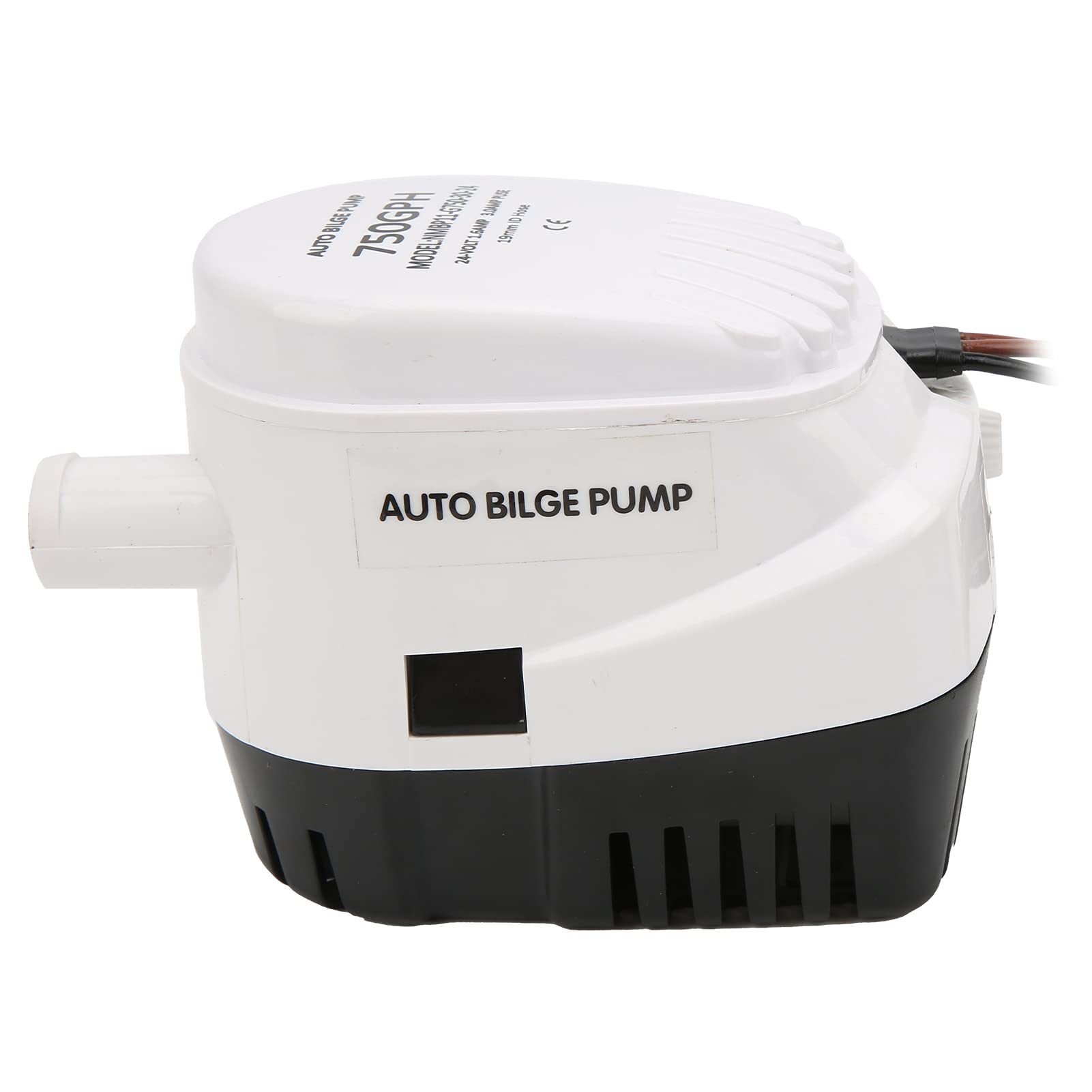 24V Pompa di Sentina Automatica Sommergibile 750GPH con Interruttore Galleggiante Integrato, Protezione Anticorrosione e Antincendio, Portata 2840L/H per Barca Yacht Marine