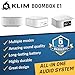 KLIM Boombox E1 - CD Player Portable Audio System + Extra BASS with Subwoofer + FM Radio, CD MP3 Bluetooth AUX USB + Wired and Wireless Mode Rechargeable Battery + Remote Control - White