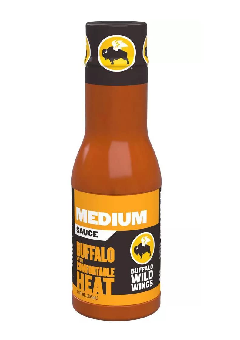 Al Amin Foods Medium Sauce Buffalo with Comfortable Heat - 1 Bottle 12 fl.oz ( 355g) . By Buffalo Wild Wings