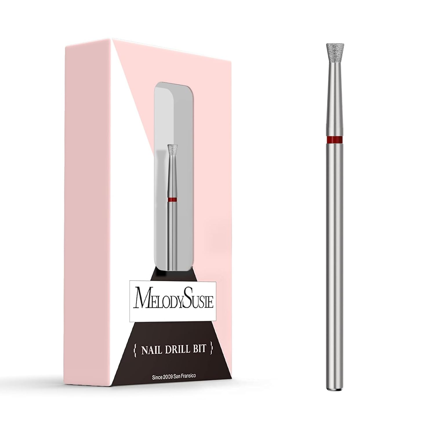 MelodySusie 6.7mm Inverted Tapered Cuticle Clean Nail Drill Bit 3/32”, Professional Safety Carbide Diamond Under Nail Cleaner for Cuticle Dead Skin Nail Prepare, Beginners Bits, Series Bit-S, Fine MelodySusie 6.7mm Inverted Tapered Cuticle Clean Nail Drill Bit 3/32”, Professional Safety Carbide Diamond Under Nail Cleaner for Cuticle Dead Skin Nail Prepare, Beginners Bits, Series Bit-S, Fine