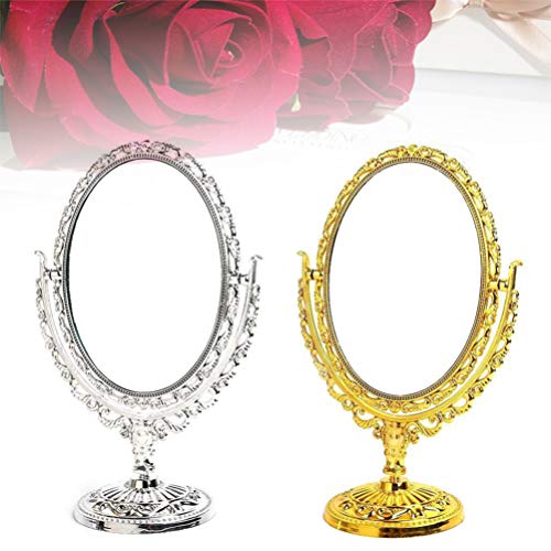 FAVOMOTO Dupla Face Espelho de Mesa Espelho Mesa de Maquiagem Espelho Espelho de Vaidade Do Vintage