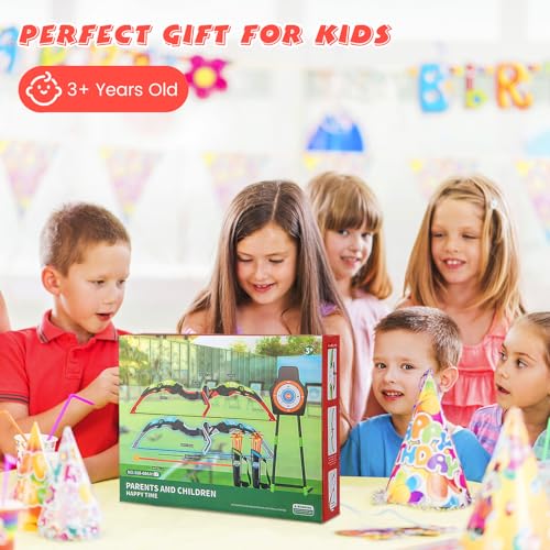COSTWAY 2 Pack Bow and Arrow Set for Kids, LED Light Up Archery Toy Set with 20 Suction Arrows, 2 Quivers & Detachable Standing Target, Indoor & Outdoor Sport Toy Gift for Boys Girls Ages 3+ - Image 9