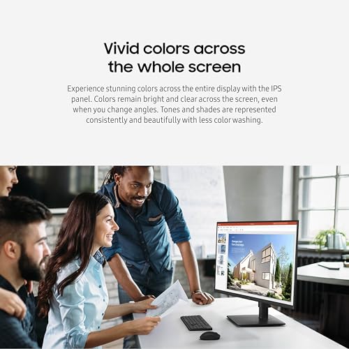 Samsung 24” (S40GD) Borderless Business Monitor with IPS Panel, 100Hz Refresh Rate, Eye Saver Mode, Ergonomic Design, Game Picture Mode, LS24D402GANXGO, 3 Yr Warranty - Image 5