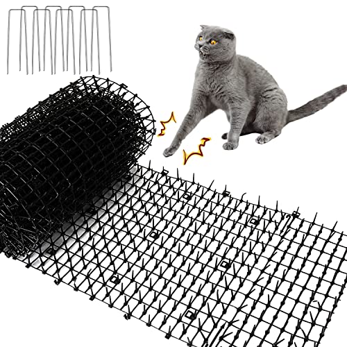 Beelike Cat Scat Mat (6.5 Ft) - Cat Repellent Mat, Scat Mats For Dogs - Cat Deterrent Indoor & Outdoor, Cat Spikes With 8 Garden Staples #TOP24