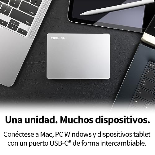 Disco duro externo Toshiba Canvio Flex 2TB USB-C para PC y Mac 2