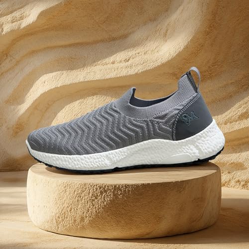 Image of Neeman's Flex Weave Slip On Shoes for Men | Breathable Knit Upper, Lightweight Cushioned Sole | Stretchy Slip-On Sneakers for All-Day Comfort,Shoe