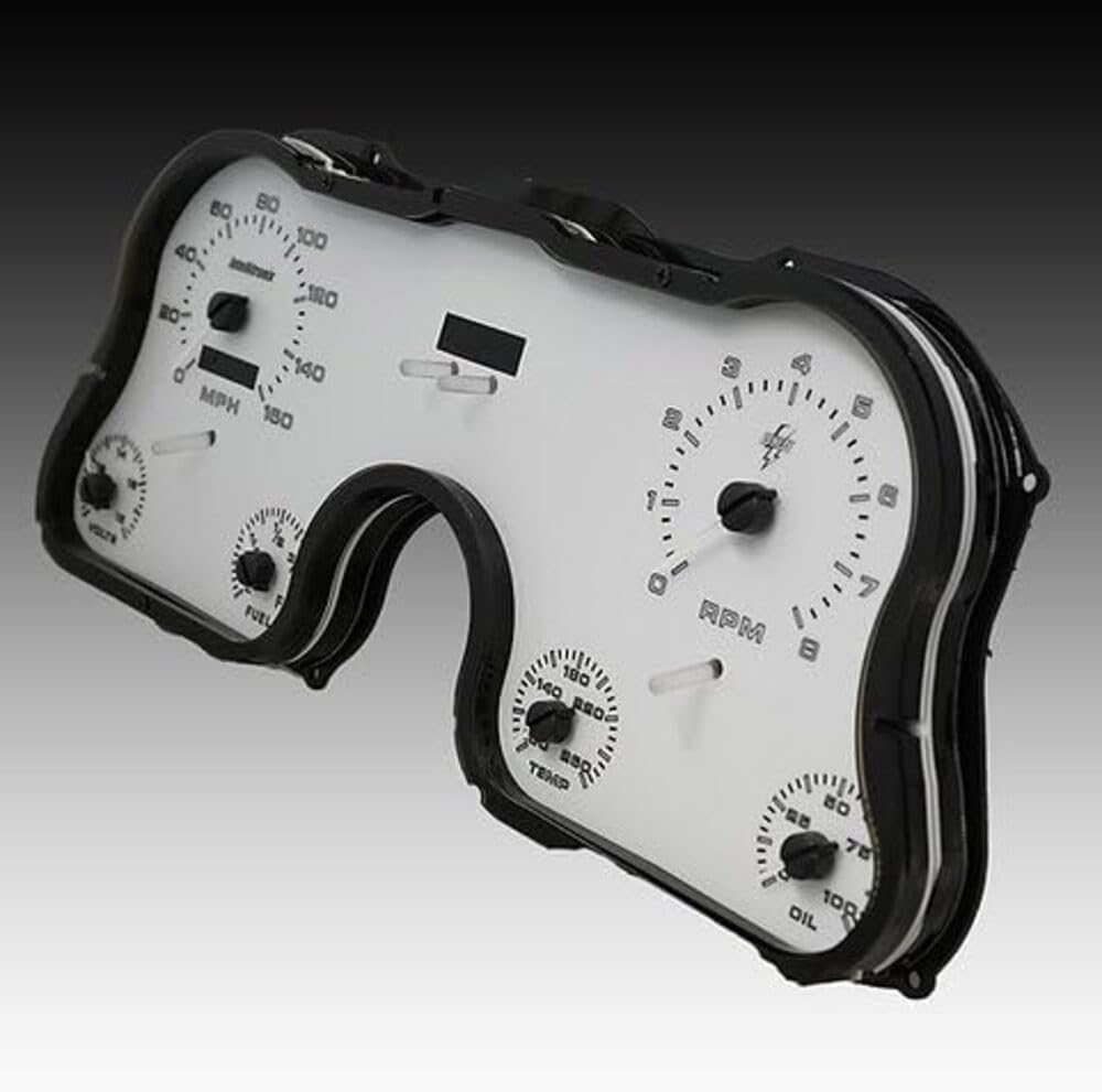 Intellitronix 1967-1972 Chevy Truck Analog Gauge Cluster Replacement, White Faceplate, Blue LEDs, GPS Speed, Water & Oil Press Sending Units Included WL6003-S9020 (Blue)