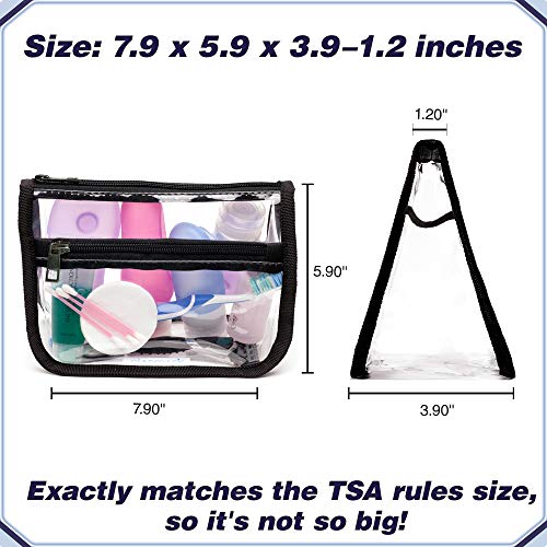 Olanmark Tsa Approved Toiletry Bag - Quart Size Travel Bag For Toiletries - Reusable Clear Bag For Liquids - 311 Compliant Airplane Bag #TOP4