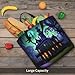 FKGKDF Black Haunted Mansion Print Tote Bags, Large Capacity Zipper Shoulder Bag, For Shopping, Work, Daily
