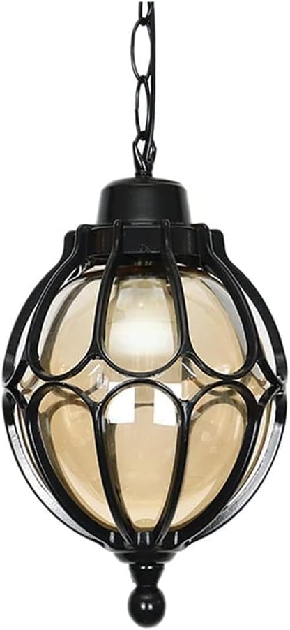 Lanterne suspendue rétro en verre à bulles | Luminaire chandelier de prestige